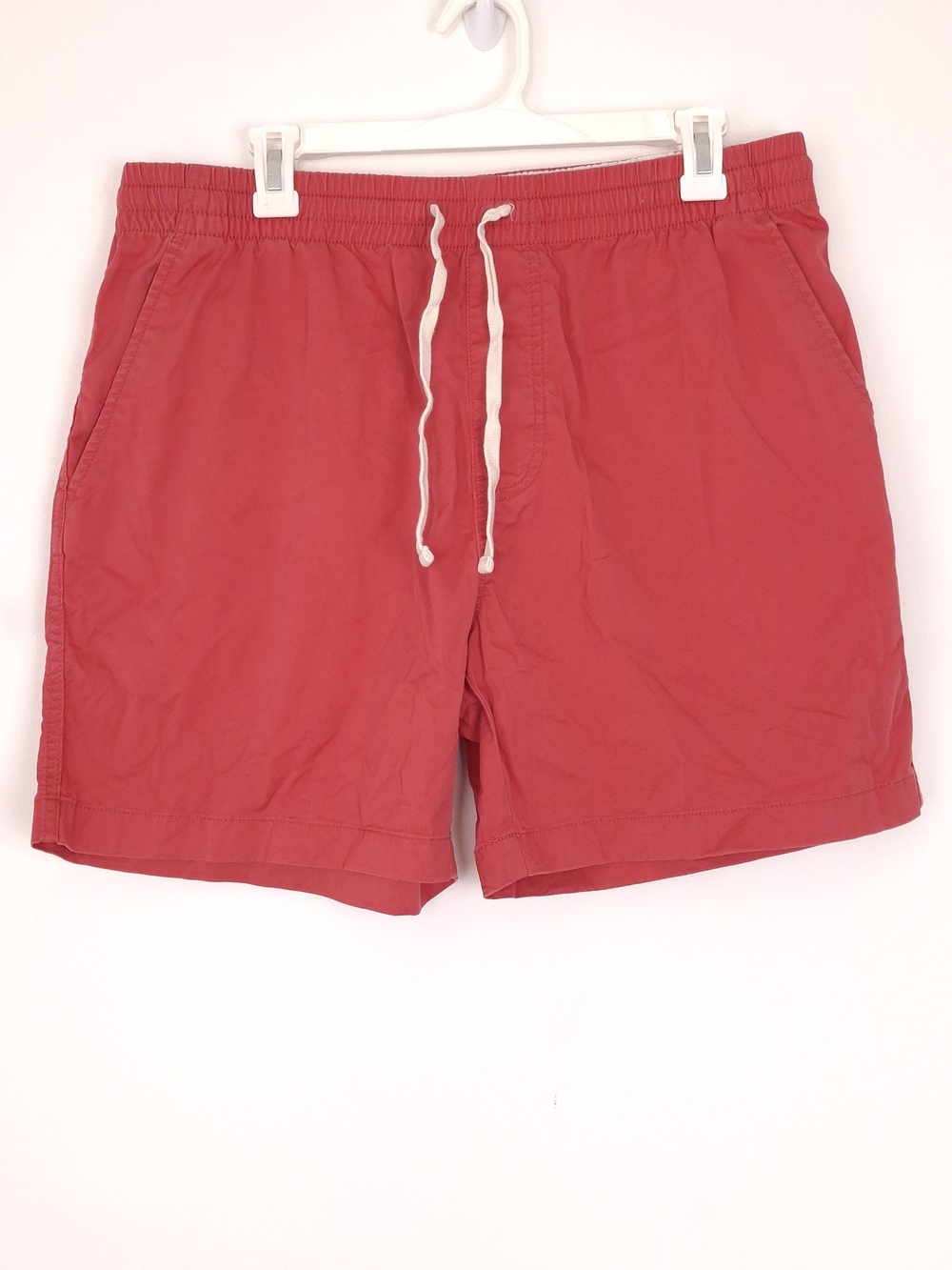 J. Crew Twill Drawstring Dock Shorts elastic waist retro preppy beach chino pink